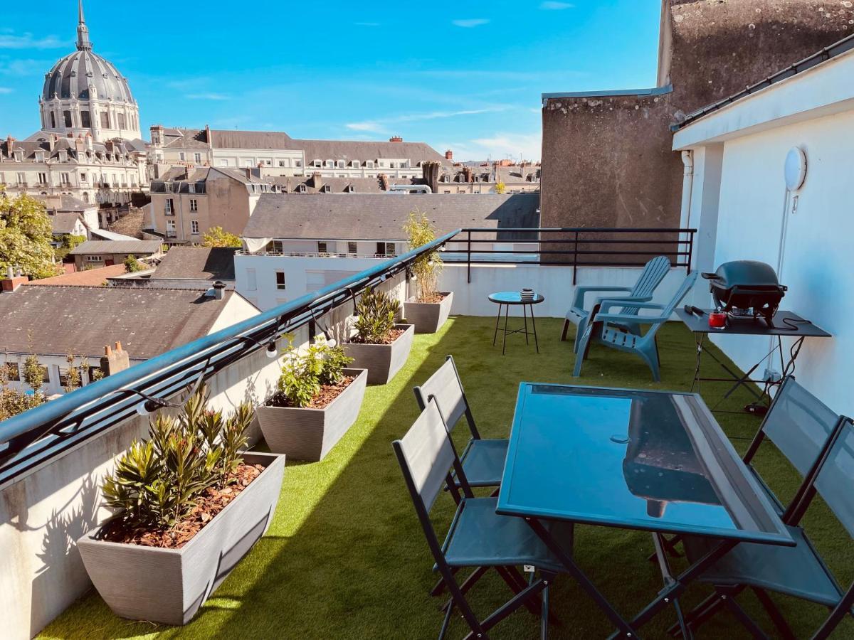 Grand Studio, Belle Terrasse Avec Vue Nantes Buitenkant foto