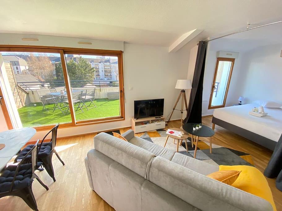Grand Studio, Belle Terrasse Avec Vue Nantes Buitenkant foto