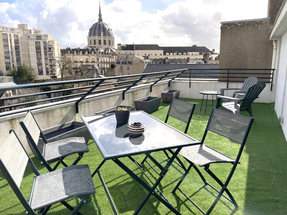 Grand Studio, Belle Terrasse Avec Vue Nantes Buitenkant foto